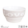 13cm New Bone China Bowl com Decal Design Words